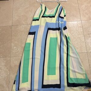 Maeve Multicolor Geometric Maxi Dress